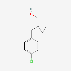 molecular formula C11H13ClO B1455810 {1-[(4-Chlorophenyl)methyl]cyclopropyl}methanol CAS No. 1427379-06-3