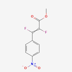 molecular formula C10H7F2NO4 B14558117 Methyl 2,3-difluoro-3-(4-nitrophenyl)prop-2-enoate CAS No. 61855-59-2
