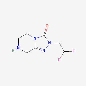 molecular formula C7H10F2N4O B1455812 2-(2,2-difluoroethyl)-2H,3H,5H,6H,7H,8H-[1,2,4]triazolo[4,3-a]piperazin-3-one CAS No. 1498956-59-4