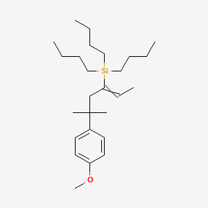 molecular formula C26H46OSi B14558131 Tributyl[5-(4-methoxyphenyl)-5-methylhex-2-EN-3-YL]silane CAS No. 62262-88-8
