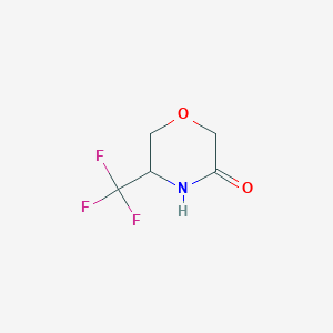 molecular formula C5H6F3NO2 B1455815 5-(Trifluoromethyl)morpholin-3-one CAS No. 1211582-12-5