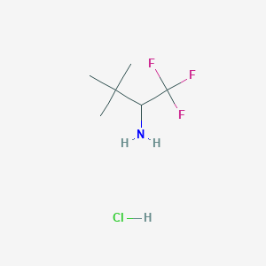 molecular formula C6H13ClF3N B1455816 1,1,1-Trifluoro-3,3-dimethylbutan-2-amine hydrochloride CAS No. 1354961-17-3