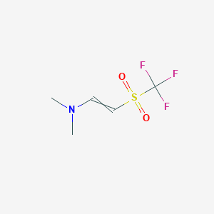 molecular formula C5H8F3NO2S B14558167 N,N-Dimethyl-2-(trifluoromethanesulfonyl)ethen-1-amine CAS No. 61795-16-2