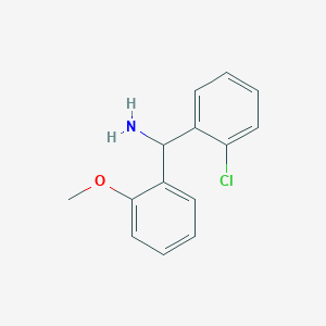 molecular formula C14H14ClNO B1455825 (2-Chlorophenyl)(2-methoxyphenyl)methanamine CAS No. 1179084-82-2