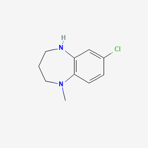 molecular formula C10H13ClN2 B1455826 7-chloro-1-methyl-2,3,4,5-tetrahydro-1H-1,5-benzodiazepine CAS No. 1354949-61-3