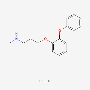 molecular formula C16H20ClNO2 B14558276 N-methyl-3-(2-phenoxyphenoxy)propan-1-amine;hydrochloride CAS No. 62232-51-3