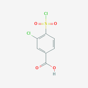 molecular formula C7H4Cl2O4S B1455829 3-Chloro-4-(chlorosulfonyl)benzoic acid CAS No. 29872-68-2