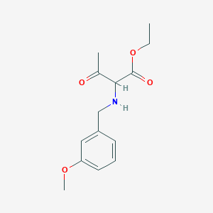 molecular formula C14H19NO4 B14558294 Ethyl 2-{[(3-methoxyphenyl)methyl]amino}-3-oxobutanoate CAS No. 61838-86-6