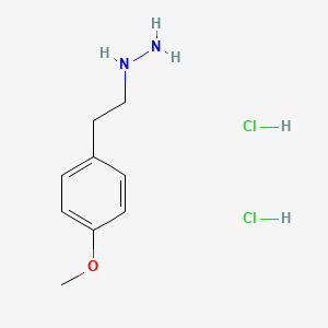 molecular formula C9H16Cl2N2O B1455832 [2-(4-Methoxyphenyl)ethyl]hydrazine dihydrochloride CAS No. 1334147-93-1