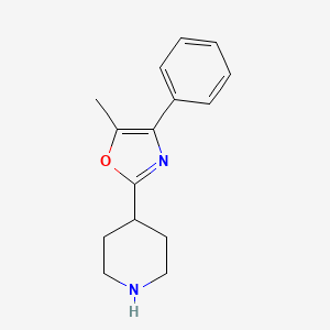 molecular formula C15H18N2O B1455833 4-(5-甲基-4-苯基-1,3-噁唑-2-基)哌啶 CAS No. 1146362-82-4