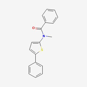 molecular formula C18H15NOS B14558339 N-Methyl-N-(5-phenylthiophen-2-yl)benzamide CAS No. 62188-04-9
