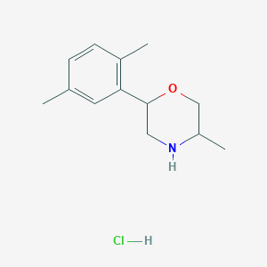 molecular formula C13H20ClNO B1455834 2-(2,5-Dimethylphenyl)-5-methylmorpholine hydrochloride CAS No. 1354960-08-9