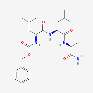 molecular formula C23H36N4O5 B14558354 N-[(Benzyloxy)carbonyl]-L-leucyl-L-leucyl-L-alaninamide CAS No. 62074-76-4