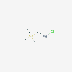 molecular formula C4H11ClGeHg B14558359 Chloro[(trimethylgermyl)methyl]mercury CAS No. 61760-07-4