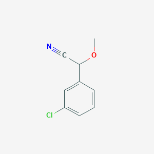 molecular formula C9H8ClNO B1455836 2-(3-Chlorophenyl)-2-methoxyacetonitrile CAS No. 90470-53-4