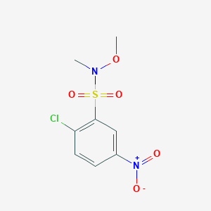 molecular formula C8H9ClN2O5S B1455842 2-chloro-N-methoxy-N-methyl-5-nitrobenzene-1-sulfonamide CAS No. 1184485-21-9