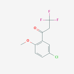 molecular formula C10H8ClF3O2 B1455843 1-(5-Chloro-2-methoxyphenyl)-3,3,3-trifluoropropan-1-one CAS No. 1334149-20-0