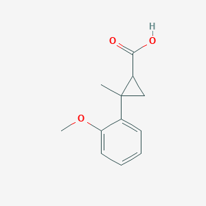 molecular formula C12H14O3 B1455844 2-(2-甲氧基苯基)-2-甲基环丙烷-1-羧酸 CAS No. 1248470-94-1
