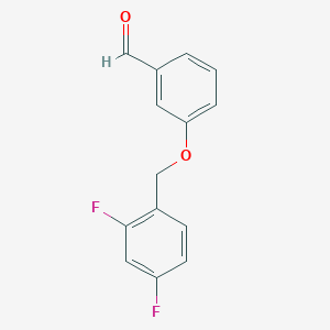molecular formula C14H10F2O2 B1455850 3-[(2,4-difluorophenyl)methoxy]benzaldehyde CAS No. 1270984-72-9