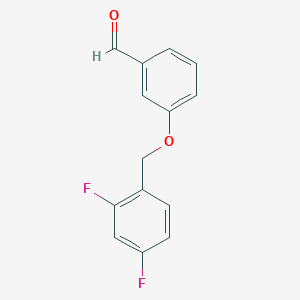 molecular formula C14H10F2O2 B1455850 3-(2,4-Difluorobenzyloxy)benzaldehyde CAS No. 1270984-72-9