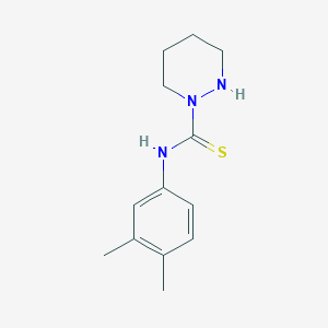 molecular formula C13H19N3S B14558508 N-(3,4-Dimethylphenyl)tetrahydropyridazine-1(2H)-carbothioamide CAS No. 61653-70-1