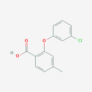 molecular formula C14H11ClO3 B1455851 2-(3-Chlorophenoxy)-4-methylbenzoic acid CAS No. 1273836-50-2