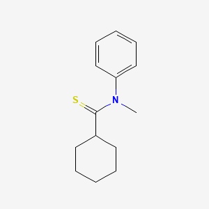 molecular formula C14H19NS B14558510 N-Methyl-N-phenylcyclohexanecarbothioamide CAS No. 61821-49-6