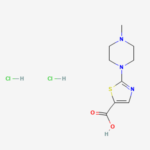 molecular formula C9H15Cl2N3O2S B1455853 2-(4-Methylpiperazin-1-yl)-1,3-thiazole-5-carboxylic acid dihydrochloride CAS No. 1354963-80-6