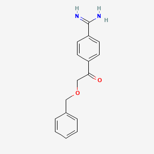 molecular formula C16H16N2O2 B14558544 Benzenecarboximidamide, 4-[(phenylmethoxy)acetyl]- CAS No. 62178-63-6