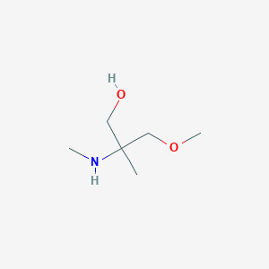 molecular formula C6H15NO2 B1455855 3-Methoxy-2-methyl-2-(methylamino)propan-1-ol CAS No. 1249442-60-1