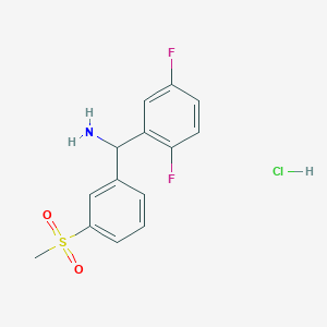 molecular formula C14H14ClF2NO2S B1455857 (2,5-Difluorophenyl)(3-methanesulfonylphenyl)methanamine hydrochloride CAS No. 1354950-19-8