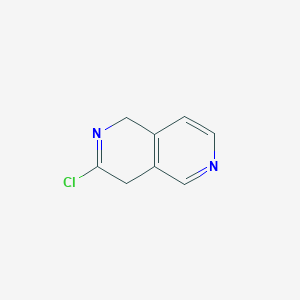 molecular formula C8H7ClN2 B14558579 3-Chloro-1,4-dihydro-2,6-naphthyridine CAS No. 61984-92-7