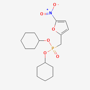 molecular formula C17H26NO6P B14558594 Dicyclohexyl [(5-nitrofuran-2-yl)methyl]phosphonate CAS No. 61736-87-6