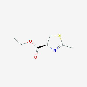 molecular formula C7H11NO2S B14558606 Ethyl (4S)-2-methyl-4,5-dihydro-1,3-thiazole-4-carboxylate CAS No. 61999-30-2