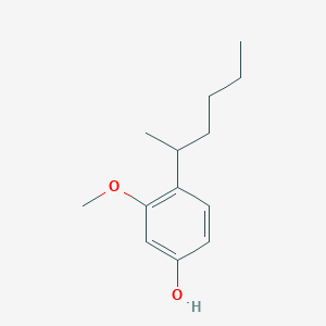 molecular formula C13H20O2 B14558631 Phenol, 4-sec-hexyl-3-methoxy- CAS No. 62125-20-6