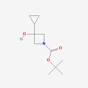 molecular formula C11H19NO3 B1455868 Tert-butyl 3-cyclopropyl-3-hydroxyazetidine-1-carboxylate CAS No. 1438858-75-3