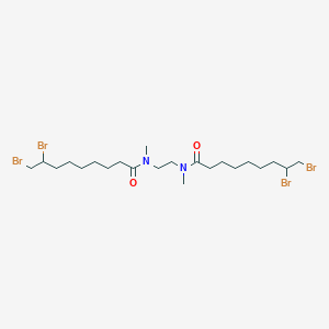 molecular formula C22H40Br4N2O2 B14558712 N,N'-(Ethane-1,2-diyl)bis(8,9-dibromo-N-methylnonanamide) CAS No. 61797-32-8