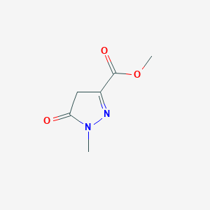 molecular formula C6H8N2O3 B1455872 methyl 1-methyl-5-oxo-4,5-dihydro-1H-pyrazole-3-carboxylate CAS No. 1396774-60-9