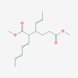 molecular formula C16H24O4 B14558727 Dimethyl 2-(penta-1,3-dien-1-yl)-3-(prop-1-en-1-yl)hexanedioate CAS No. 61679-92-3