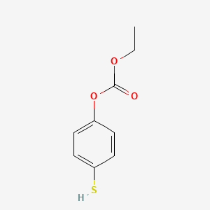 molecular formula C9H10O3S B14558744 Ethyl 4-sulfanylphenyl carbonate CAS No. 62262-76-4