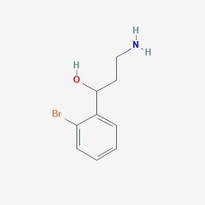 molecular formula C9H12BrNO B1455875 3-氨基-1-(2-溴苯基)丙醇 CAS No. 1368144-30-2