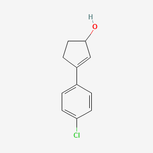molecular formula C11H11ClO B1455876 3-(4-Chlorophenyl)cyclopent-2-en-1-ol CAS No. 1423025-95-9