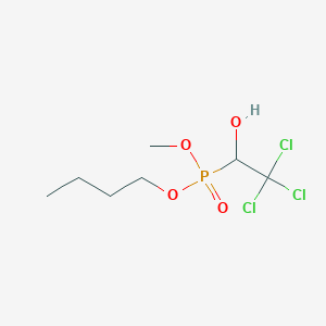 molecular formula C7H14Cl3O4P B14558769 Butyl methyl (2,2,2-trichloro-1-hydroxyethyl)phosphonate CAS No. 61716-78-7