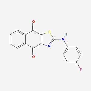 molecular formula C17H9FN2O2S B1455877 2-(4-Fluorophenylamino)naphtho[2,3-d]thiazole-4,9-dione CAS No. 220333-06-2
