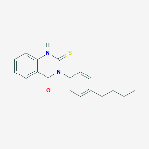 molecular formula C18H18N2OS B145588 3-(4-Butyl-phenyl)-2-mercapto-3H-quinazolin-4-one CAS No. 133032-36-7