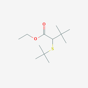 molecular formula C12H24O2S B14558804 Ethyl 2-(tert-butylsulfanyl)-3,3-dimethylbutanoate CAS No. 62217-63-4