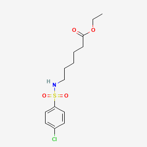molecular formula C14H20ClNO4S B14558811 Ethyl 6-[(4-chlorobenzene-1-sulfonyl)amino]hexanoate CAS No. 61714-32-7