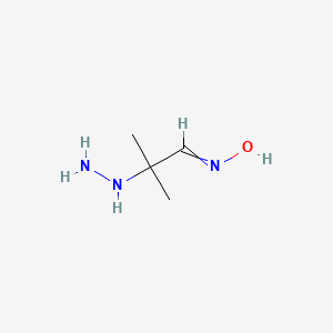 molecular formula C4H11N3O B14558859 N-(2-Hydrazinyl-2-methylpropylidene)hydroxylamine CAS No. 61908-00-7
