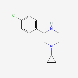 molecular formula C13H17ClN2 B1455887 3-(4-Chlorophenyl)-1-cyclopropylpiperazine CAS No. 1248908-14-6