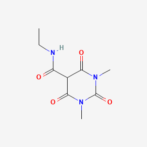 molecular formula C9H13N3O4 B14558894 N-Ethyl-1,3-dimethyl-2,4,6-trioxohexahydropyrimidine-5-carboxamide CAS No. 62122-29-6